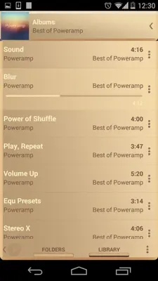 Poweramp Champagne Gold Skin android App screenshot 0