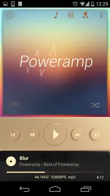 Poweramp Champagne Gold Skin android App screenshot 3