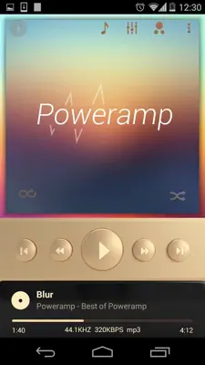 Poweramp Champagne Gold Skin android App screenshot 6